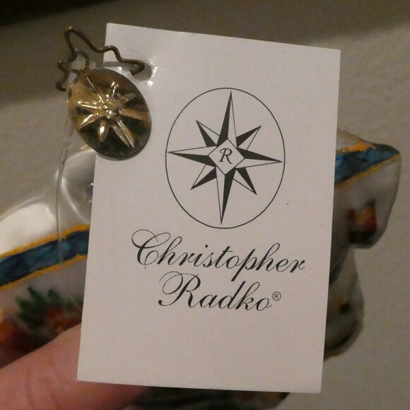 Christopher Radko Blown Glass Hawaiian Shirt Christmas Ornament - Picture 6 of 11